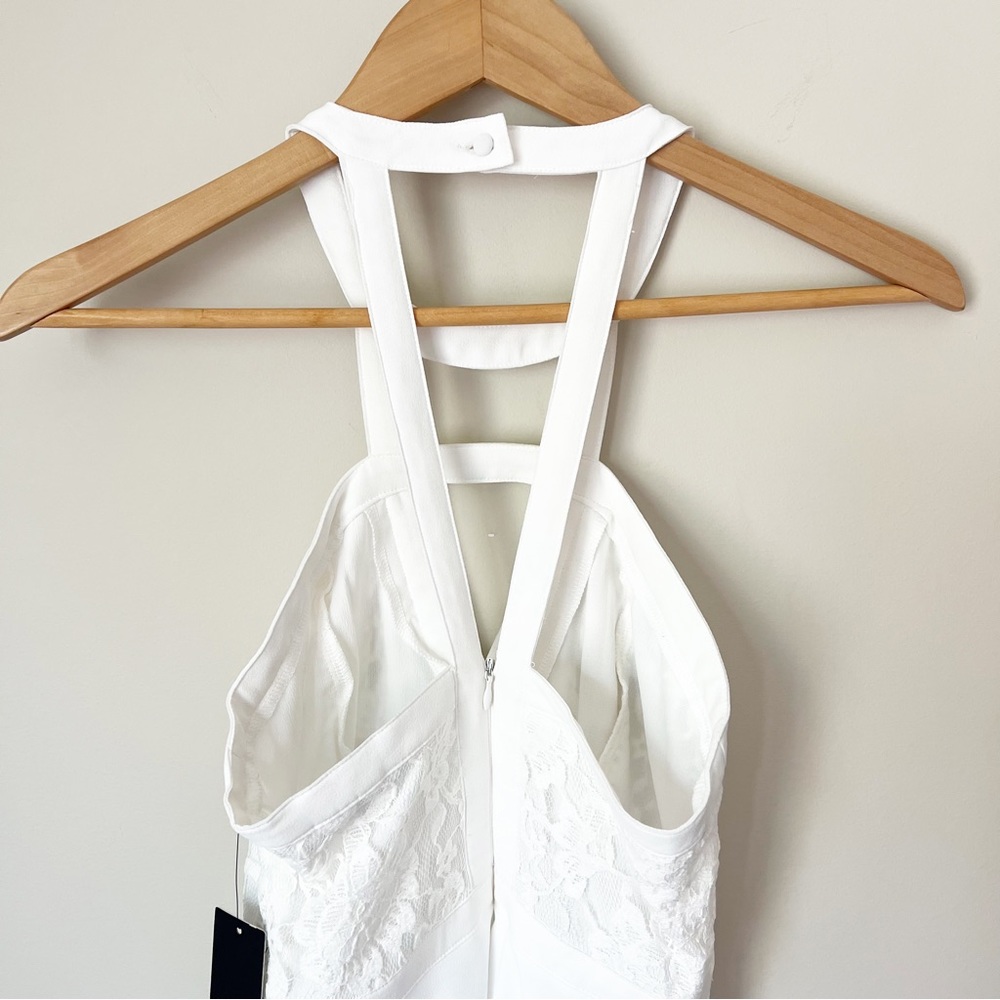 Lulu's All My Daydreams White Lace Strappy Cut Out Skater Dress XS NWT - Picture 7 of 16